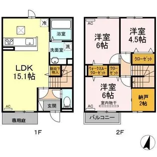 時・KAMOSU A棟【1階】の間取り