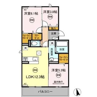 AZLIE(アズリエ)【1階】の間取り