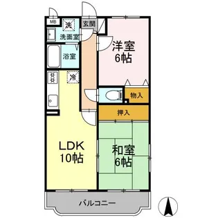スリーゼメゾンジェイエス【201号室】の間取り