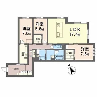 WITHPLUS天保山公園【1階】の間取り