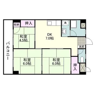 内門ハイツ【0303号室】の間取り