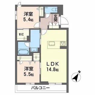 シャーメゾンエレガント【2階】の間取り