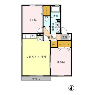 グランモア出水 B棟【1階】の間取り