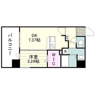 リアンシエルブルー高麗【0201号室】の間取り