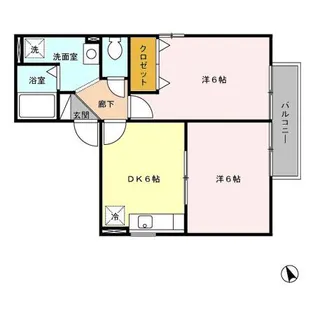 コンフォートウィルモア【2階】の間取り
