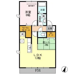 グラシュー【1階】の間取り
