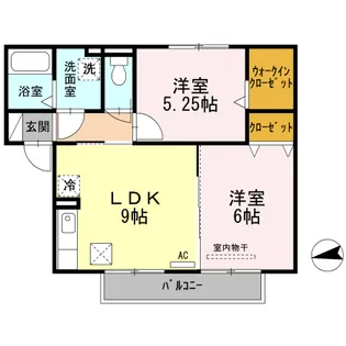 フルール【201号室】の間取り