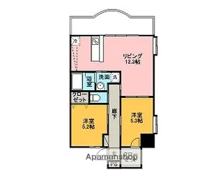 SAI宇宿【6階】の間取り