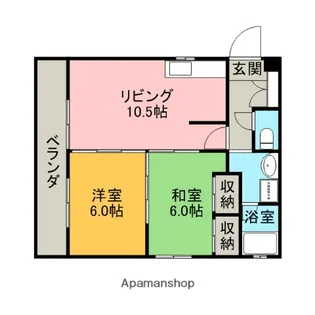 シャルマンコート【2階】の間取り