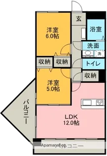 エルミタージュ城西【101号室】の間取り