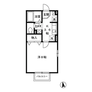 モナリエプライズ B棟【2階】の間取り