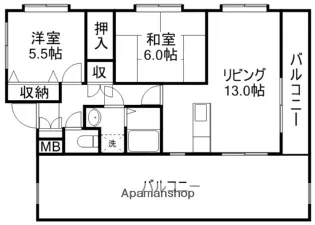 クレアシオン城西C棟【401号室】の間取り