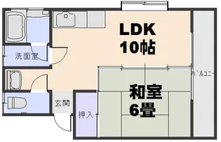 庭月野アパート【2階】の間取り