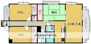 グランドゥールN【401号室】の間取り