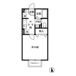 モナリエプライズ A棟【2階】の間取り