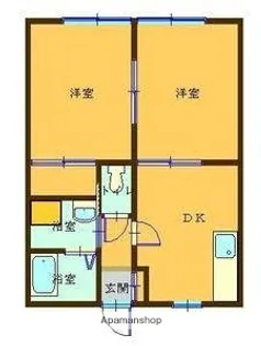 ビーラインK【102号室】の間取り