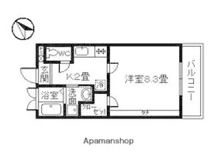 鴨池第16富山ビル【1階】の間取り