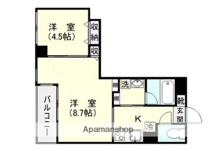 サンティア中央町【4階】の間取り