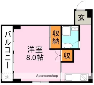 サンシュライン照国【5階】の間取り