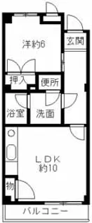 タウンハウス西田【0201号室】の間取り