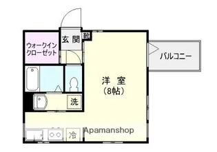プレステージ桜川【4階】の間取り