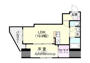 S−FORT鹿児島中央【6階】の間取り