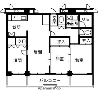 ストークマンション鹿児島【1603号室】の間取り