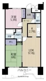 朝日プラザ天文館東【1004号室】の間取り