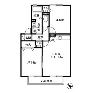 ウィルモアセゾン【2階】の間取り