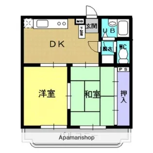 スカイハイム【201号室】の間取り