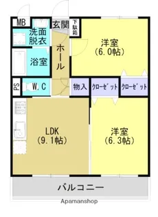 ETOILE【101号室】の間取り