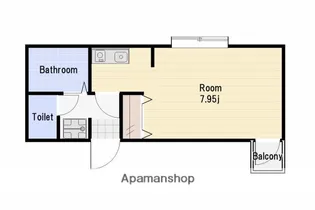 カレッジヒルコート【103号室】の間取り