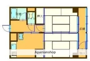 城山第二ビル【503号室】の間取り
