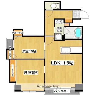 カサベルデ【5階】の間取り