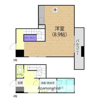 フォンス上之園【402号室】の間取り