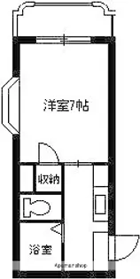 レインボー鴨池【301号室】の間取り