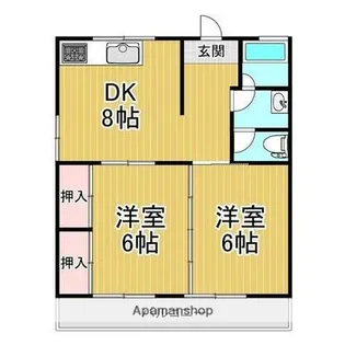 グリーンビュー小原A棟【1階】の間取り