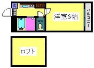 アップルハウス伊敷【206号室】の間取り