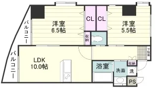 2LDKの間取り画像