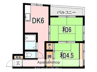 第一メゾン紫原【402号室】の間取り