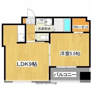 プリセント武之橋【502号室】の間取り