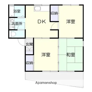 セジュールかんのかどA棟【1階】の間取り