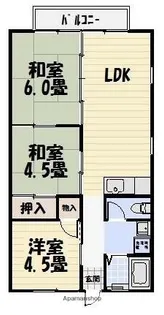 コーポラス本村【203号室】の間取り