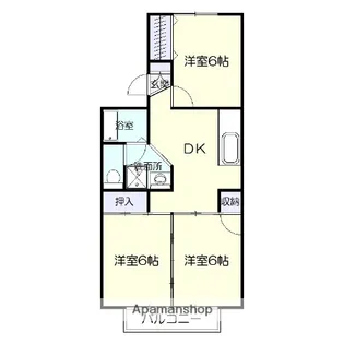 セジュール中山【2階】の間取り
