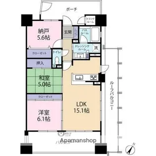 サーパスシティ紫原3丁目【811号室】の間取り