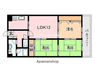 アーバンポート21B棟【3階】の間取り