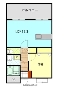 サンピーノ祗園之洲【3階】の間取り