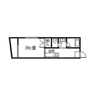 シティハイツ下荒田【204号室】の間取り