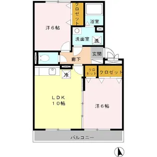 ヴァン・マーガレット【3階】の間取り