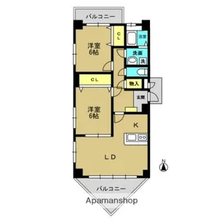 エルミタージュ城西【303号室】の間取り